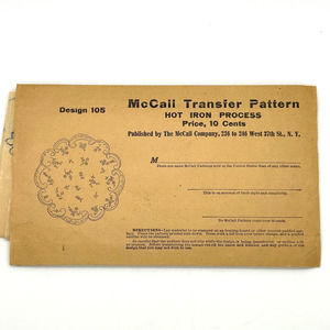 McCalls Vintage Mail Order Hot Iron Transfer Pattern Design #105